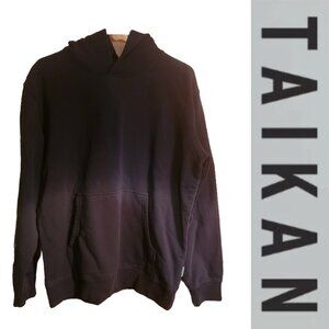 Taikan Men’s Custom Dip-Dye Hoodie NWT Charcoal Med